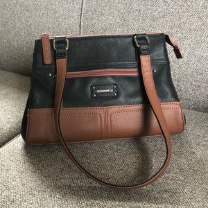 Leather Black and Brown Handbag